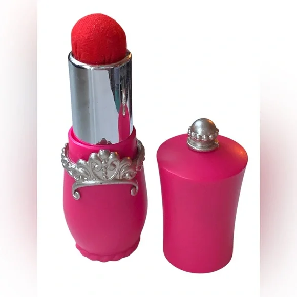 Hot Pink Sewing Needle Lipstick Pin Cushion Retractable NEW - Picture 2 of 5